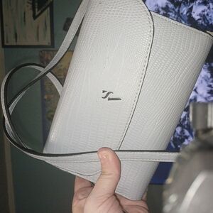 Simply Vera Vera Wang Blue and White Clutch with Textured Finish